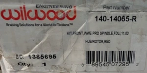 Wilwood 140-14065-R Classic Series Dynalite Front Brake Kit (X1DE) - Picture 1 of 2