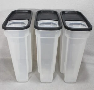 Rubbermaid Modular Food Storage 20 Cup/5L Cereal Container Gray Flip Top Lid 3pc - Picture 1 of 7