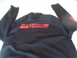 Puma Scuderia Ferrari Track Jacket Mens Sz Medium Lightweight Black Red Full Zip - Picture 1 of 6