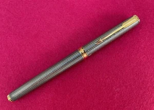 Parker Premier Sterling Silver Cisele Fountain Pen with 18k gold Fine Nib, w/box - Picture 1 of 24