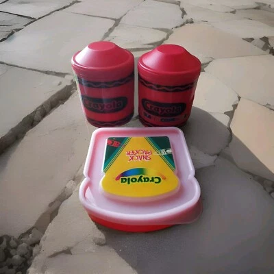 Lote de 1 contenedor de sándwiches Crayola Snack Packer y 2 termos aislantes seminuevos Foto 1 de 4