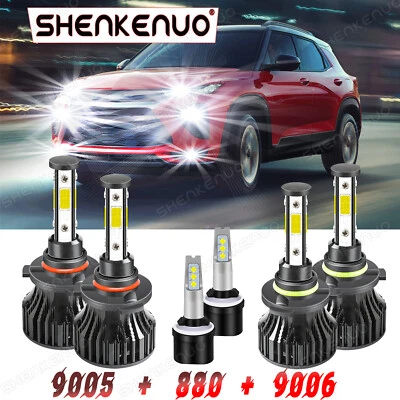 Faro LED alto/bajo haz + luz antiniebla 6X 6000K para Chevy Trailblazer 2002 2003-2005 Foto 1 de 4
