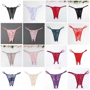 Sexy Damen-Dessous Schritt Slips Spitze Höschen Tangas Unterwäsche Secret - Bild 1 von 18