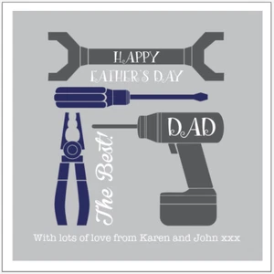 Personalised FATHERS DAY Tools card DIY card - Picture 1 of 1