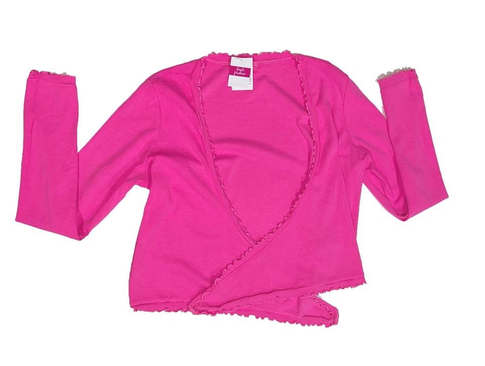 XL/XXL PRODUCTOS FRESCOS NUEVO CON ETIQUETAS Cosmos Rosa SIMPLE ENCOGIMIENTO DE HOMBROS algodón corbata frontal Foto 1 de 1