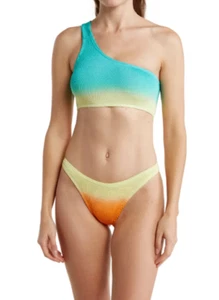 Bound by Bond-Eye Samira Top & Sinner Ribbed Bikini Bottom set ombre O / S down - Picture 1 of 3
