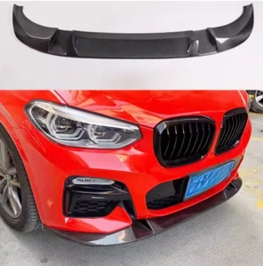Carbon Fiber Front Bumper Lip Spoiler For BMW X3 X4 G01 G02 M Sport 3D Style 19+ - Picture 1 of 9