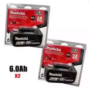 New Makita BL1860B 18V 6Ah Rechargeable Li-ion Cordless Battery - Picture 1 of 10