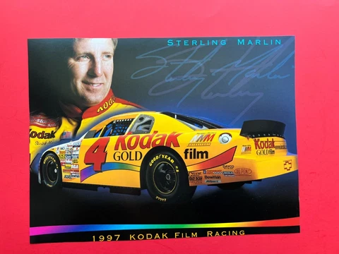 STERLIING MARLIN ~ 1997 NASCAR - #4 Kodak Film Racing~ 8x10 photo/postcard/stats Cover