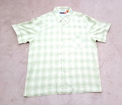 Camisa con botones NYNE New You New Energy para hombre mezcla de lino/algodón talla XL Foto 1 de 4