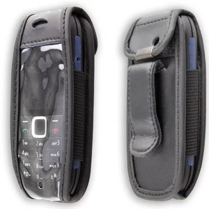 caseroxx Leather-Case with belt clip for Nokia 1616 in black - Picture 1 of 3