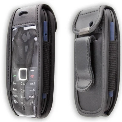 caseroxx Leather-Case with belt clip for Nokia 1616 in black - Image 1 of 3