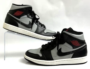 Air Jordan 1 Mid Nike Retro Gris Rojo Negro Zapatos DQ8426-006 Para hombres EE. UU. Talla 8 - Imagen 1 de 13