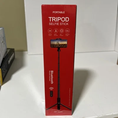 Selfie Stick Tripod with Bluetooth Remote Portable for iPhone and Android Phones - Image 1 of 4