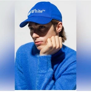Off White Embroidered Logo Cotton Drill Baseball Cap Size Medium New AUTHENTIC - Picture 1 of 7
