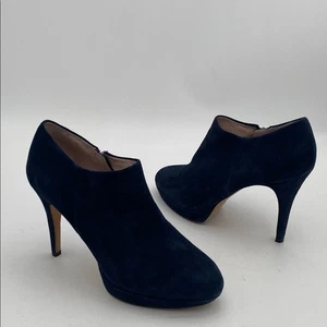 Vince Camuto marineblaue Wildleder-Booties Pumps Damen 8,5 M Freizeit Büro Retro Y2K Wildleder - Bild 1 von 12