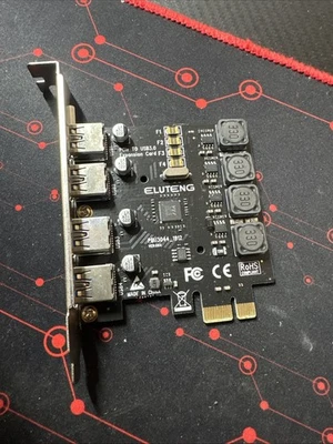 Scheda PCI-Express adattatore 4 porte USB 3.0/3.2 PCI-E PCI-E - Immagine 1 di 3