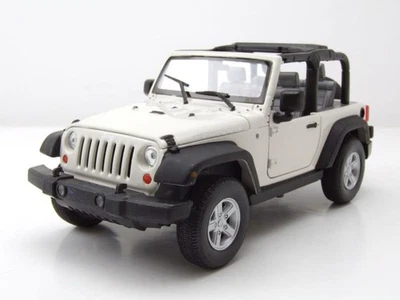 Jeep Wrangler Rubicon Aperto 2007 Bianco Modellino 1:24 Welly - Immagine 1 di 4
