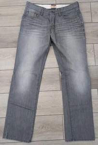 HUGO BOSS ORANGE25 Men's Jeans Size W34 L33 Regular Fit Straight Grey - Picture 1 of 6
