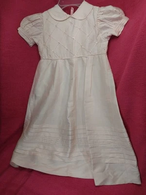 Antique Light Pink Girl Party Dress. 2-3 Yr Old. Dry Cleaned. Handmade - Image 1 of 4