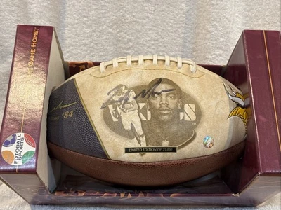 GORGEOUS Randy Moss AUTO'D Commemorative Football, Minnesota Vikings, JSA-NICE! - Image 1 of 4