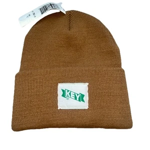 Gorro tejido Key Industries, gorra media, sombrero de invierno, marrón - Imagen 1 de 5