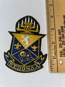 Alpha Epsilon Pi 4" Embroidered Shield Crest Patch VINTAGE RARE FREE SHIP - Picture 1 of 1