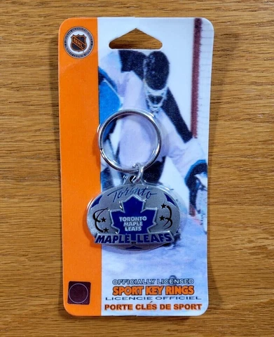 TORONTO MAPLE LEAFS Hockey Team Metal NHL Key Tag Key Ring Keychain - BRAND NEW Cover