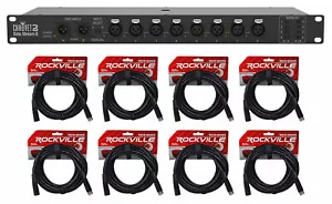 Chauvet Data Stream 8 DMX Splitter To Distribute+Boost Signals + (8) DMX Cables - Picture 1 of 8
