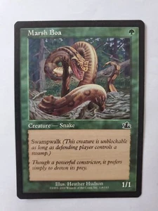 MTG Magic The Gathering Card Marsh Boa Creature Snake Green Prophecy 2000 - Picture 1 of 2
