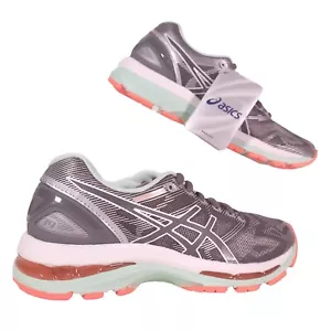 New Asics Gel Nimbus 19 Womens 6 2A Narrow Running Shoes Black White Coral - Picture 1 of 10