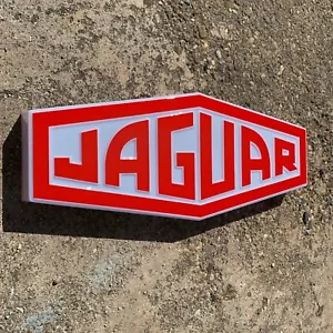 JAGUAR HERITAGE LED BELEUCHTET LEUCHTEN GARAGE SCHILD BENZIN GAS & ÖL F TYP XF - Bild 1 von 24