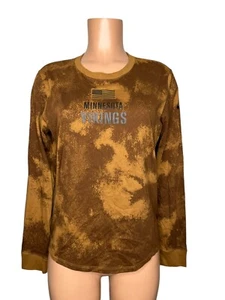 Camiseta de manga larga para mujer Nike Vikings Salute to Service nueva con etiquetas - Imagen 1 de 8