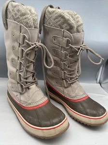 Sorel Womens Joan of Arctic Knit Snow Waterproof Leather Boots NL2084 Size 9 - Picture 1 of 15