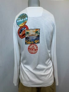 Tommy Bahama Shirt Mens Large Tall Extra Large Tall 3XL White Long Sleeve Beach - Picture 1 of 8