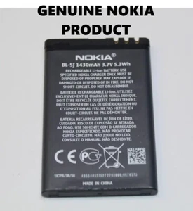 Batterie Nokia BL-5J authentique (1430mAh) - Compatible avec les téléphones 5200 5800 N900 - Photo 1 sur 1