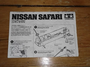 Tamiya Mini 1982 de colección 4x4 Nissan Safari #1904 instrucciones de montaje - Imagen 1 de 4