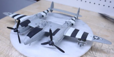 Nice Used Vintage P-38 Lightning Diecast Model Plane Fighter 1/60 Scale *Damage - Image 1 of 4