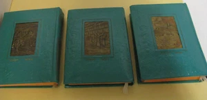 Rare 3 Volume Tin Plate Green Machzorim Hebrew Holiday Prayer Saleh J. Mansour - Bild 1 von 12