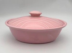 Vintage 1958 Miramar of California Pink Oval Covered Casserole Dish Ovenproof - Picture 1 of 9