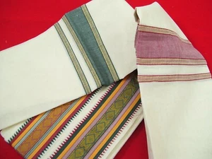 SAREE SARI INDIAN DESIGNER BLOUSE FABRIC HAND EMBROIDERED WEDDING COTTON MUSLIN - Picture 1 of 5