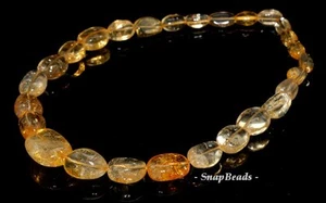 20X18-10X8MM CITRINE QUARTZ GEMSTONE GRADUATED NUGGET LOOSE BEADS 18inch - Picture 1 of 4