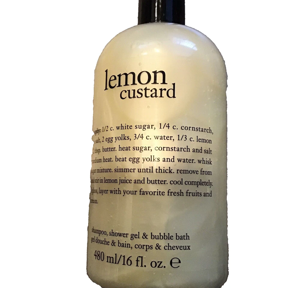 Philosophy Lemon Custard 3 in 1 Shampoo Shower GEL Bath 16fl Oz