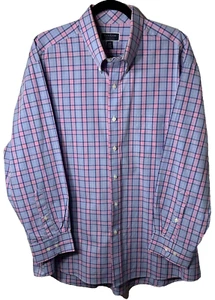 Club Room Dress Shirt Men's 17.5 32-33 Plaid Button Up Regular Fit Performance - Picture 1 of 13