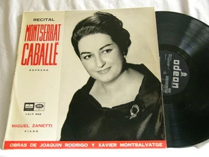 MONTSERRAT CABALLE Recital Miguel Zanetti Odeon SPAIN mono LP Joaquin Rodrigo - Picture 1 of 2