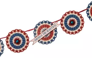 Banner Bethany Lowe Designs America The Beautiful Garland 4 luglio NUOVO - Foto 1 di 2