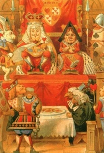 Der Gerichtshof aus Alices Abenteuern im Wunderland - POSTKARTE - Bild 1 von 2