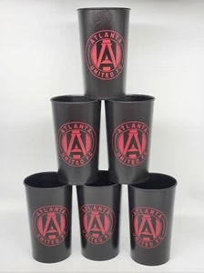Atlanta United 22 oz Hardwall Cups Black & Red Pack of 6 - Picture 1 of 3