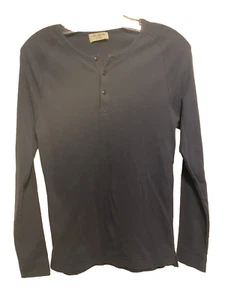 Mix Limited Men Henley Cotton Ribbed Stretch Casual Size Small Black Slim NWOT - Photo 1 sur 3
