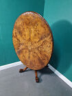 An Antique Victorian Burr Walnut Oval Topped Breakfast Table ~Delivery Available